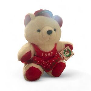 1989 Christmas Bear Santa’s Club Fordlet Kmart 18” Knit Dress Hat Humfrey